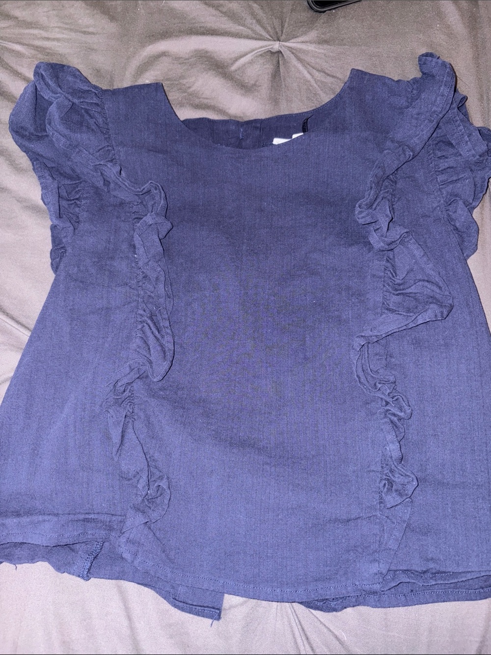 entro Navy sleeveless top button up back